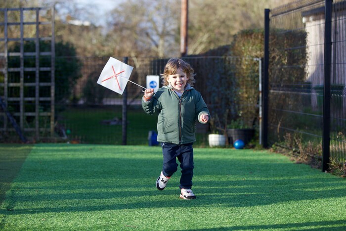 Windy kites at St Albans preschool